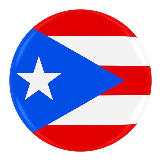 Puerto Rican and American Flags against a blue sky