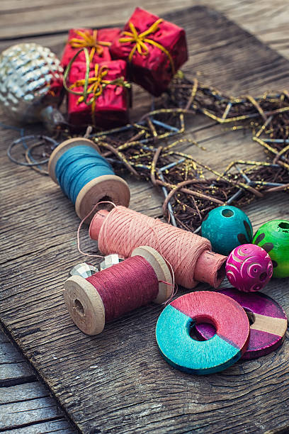 istock The creation of Christmas decorations. 497602412