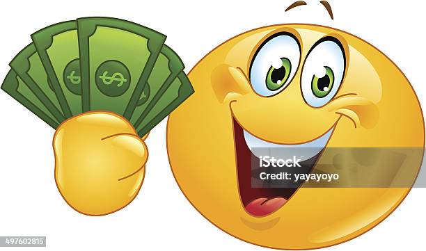Emoticon With Dollars Stock Illustration - Download Image Now - Currency, Emoticon, Dollar Sign
