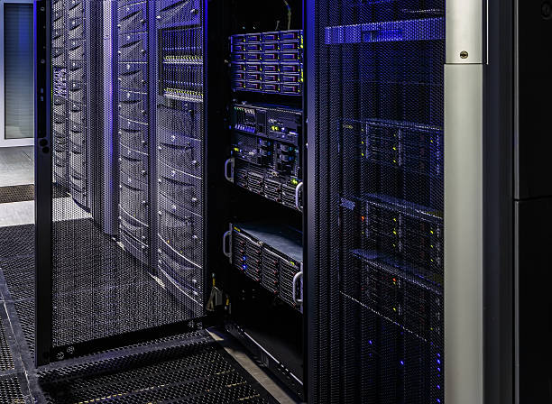 istock room with rows of server hardware in the data center 497603938