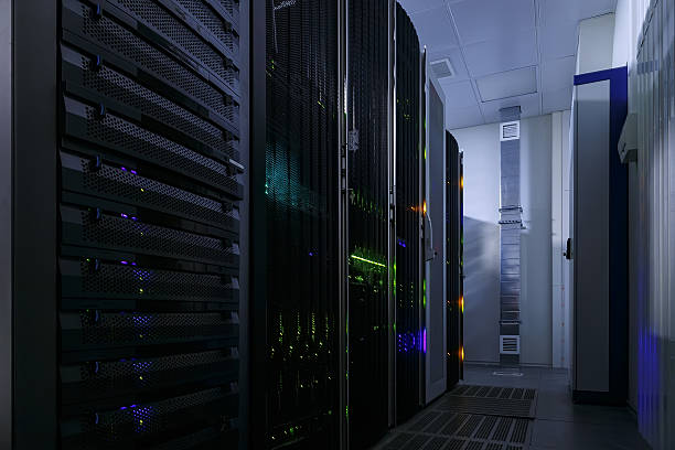 istock room with rows of server hardware in the data center 497604556