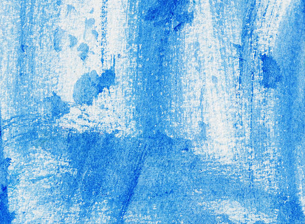 istock Textured background with brush strokes of blue paint 497606794