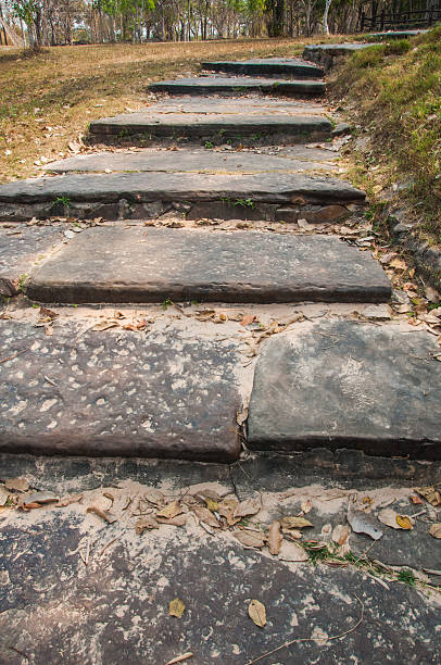 istock Stone staircase leading up a walkway 497610368