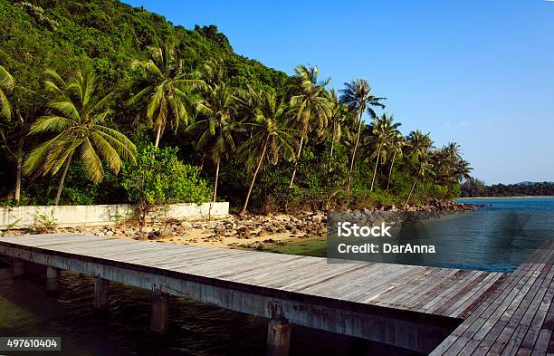 Wooden Pier Taling Ngam Beach Koh Samui Island Thailand Stock Photo - Download Image Now