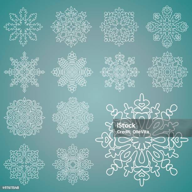 Snowflake Chill Vector Various Isolated Winter Snowflakes Vector Set Stock Illustration ...