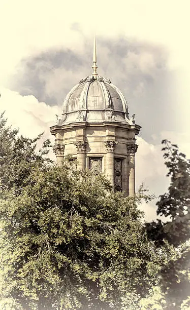 Tinted image of The United Reform Church at The World Heritage Site at Saltaire, West Yorkshire.