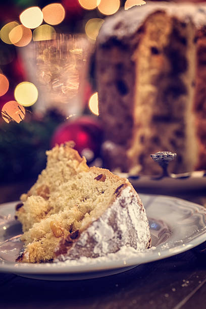 istock Homemade Panettone Christmas Cake with Powdered Sugar 497612438