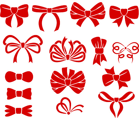 Set of different bows.