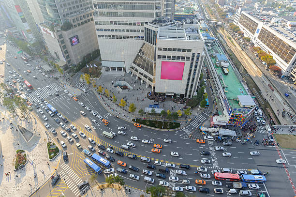 istock korea high view traffic in city 497613228
