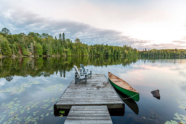 istock Canoe and Dock - Ontario, Canada 497614044