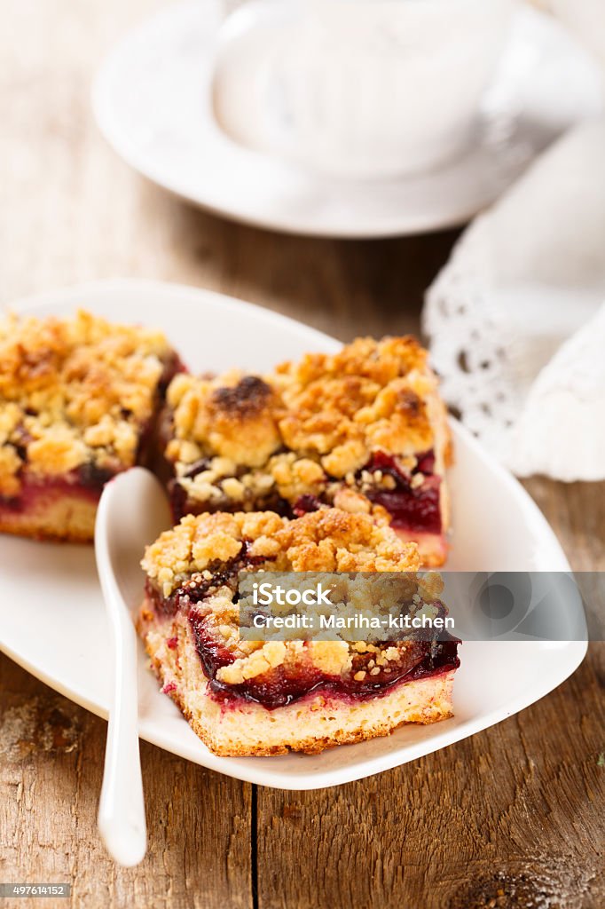 Plum pie Plum pie with streusel 2015 Stock Photo