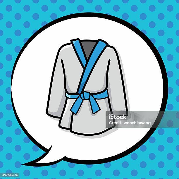 Karate Suit Doodle Speech Bubble Stock Illustration - Download Image Now - 2015, Backgrounds, Boys