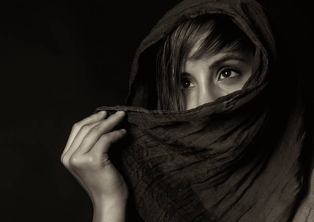 istock Girl and black background 497615512