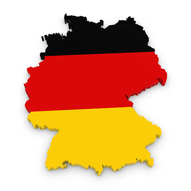 istock 3D Outline of Germany textured with the German Flag 497616302