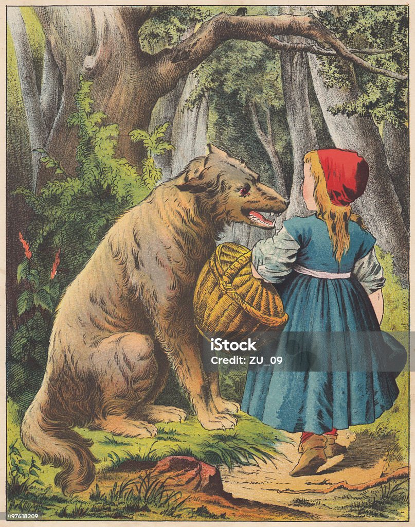 Rotkäppchen - Lizenzfrei Wolf Stock-Illustration