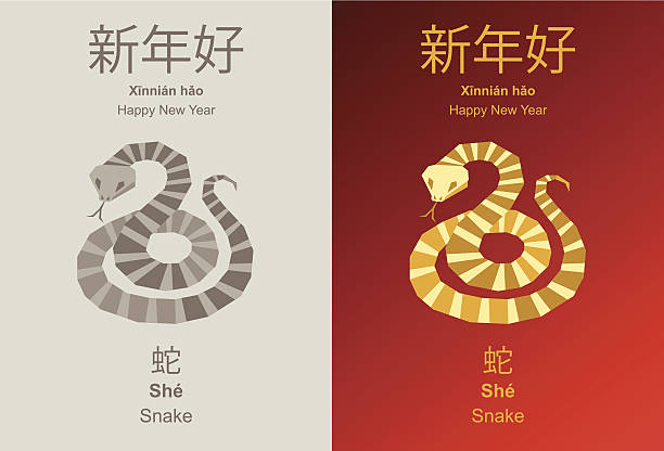 ilustrações de stock, clip art, desenhos animados e ícones de ano chinês da serpente - snake 2013 chinese new year year