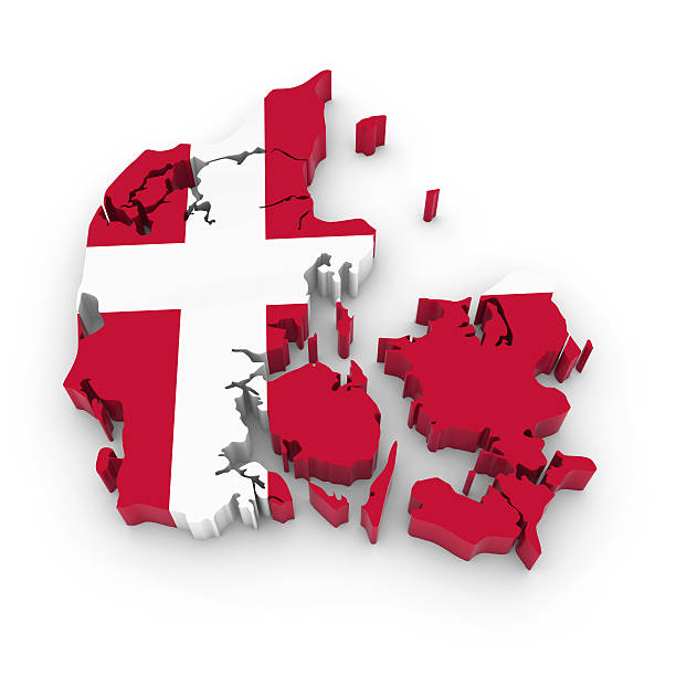 istock 3D Outline of Denmark textured with the Danish Flag 497627720