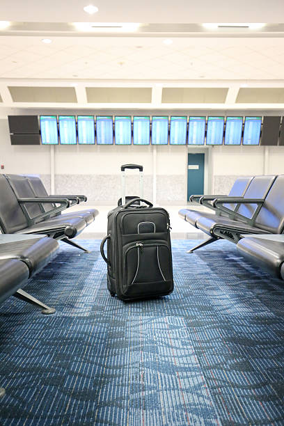istock Luggage Suitcase at an airport lobby 497627748