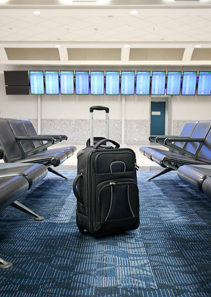 istock Luggage Suitcase at an airport lobby 497627802