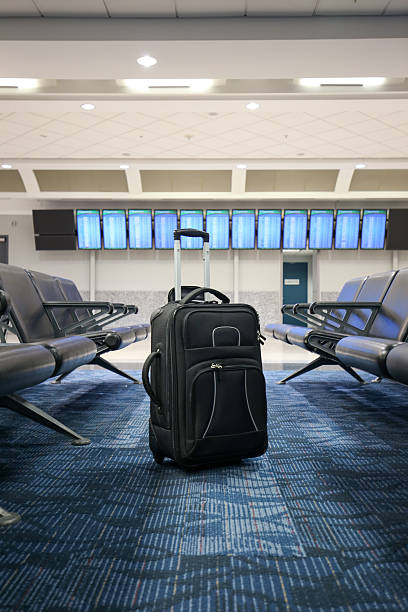 istock Luggage Suitcase at an airport lobby 497627840