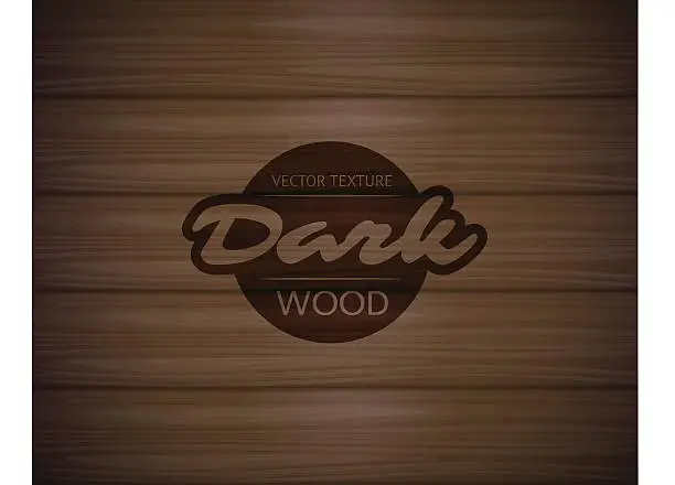 Vector illustration of Dark wooden vintage texture template. Dark wood texture.