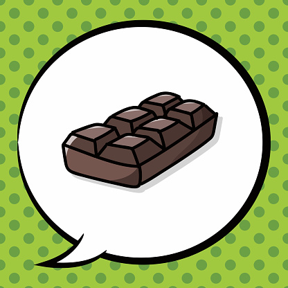 Chocolate Inbubble Writing Chocolate Doodle Speech Bubble Stock Illustration - Download Image Now ...