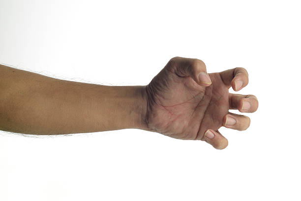 istock Human Hand Scratching - Grabbing Gesture over white background 497630632