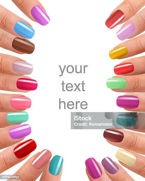 Funky Fingers Nail Polish Stock Photo - Download Image Now - Artist's Palette, Beauty Product, Blue