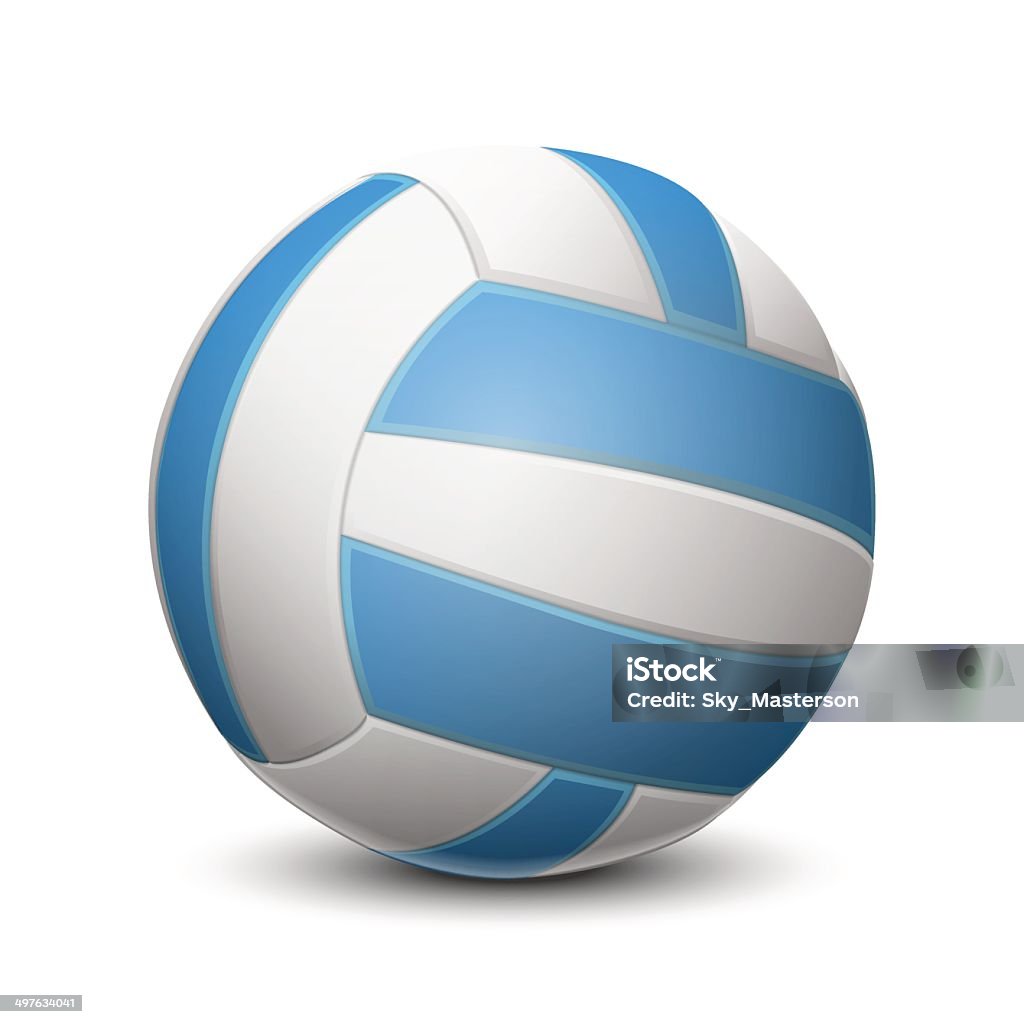 Голубой волейбол мяч - Векторная графика Без людей роялти-фри
