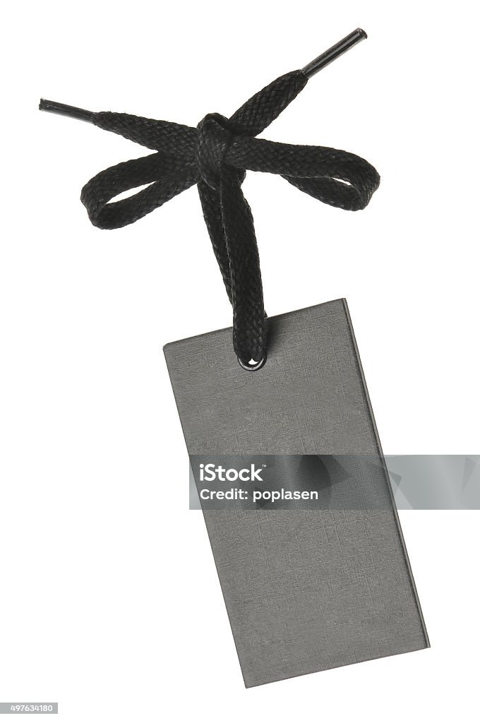 Blank Gift Tag With Black String Stock Photo - Download Image Now ...