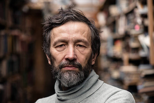 istock Portrait of authentic old man with beard and good eyes 497634776