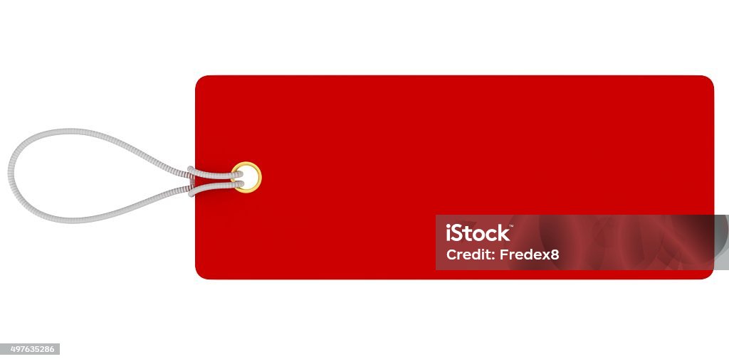 Red Tag Large Large Rectangular Blank Red Price Tag Isolated On White Stock Photo ...