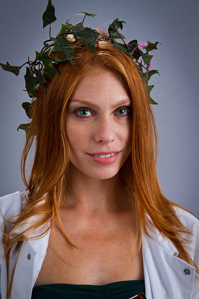 istock Sexy Doctor with Leaf Headdress 497635448