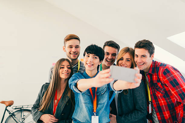 istock Group of Young People Selfie. 497635644