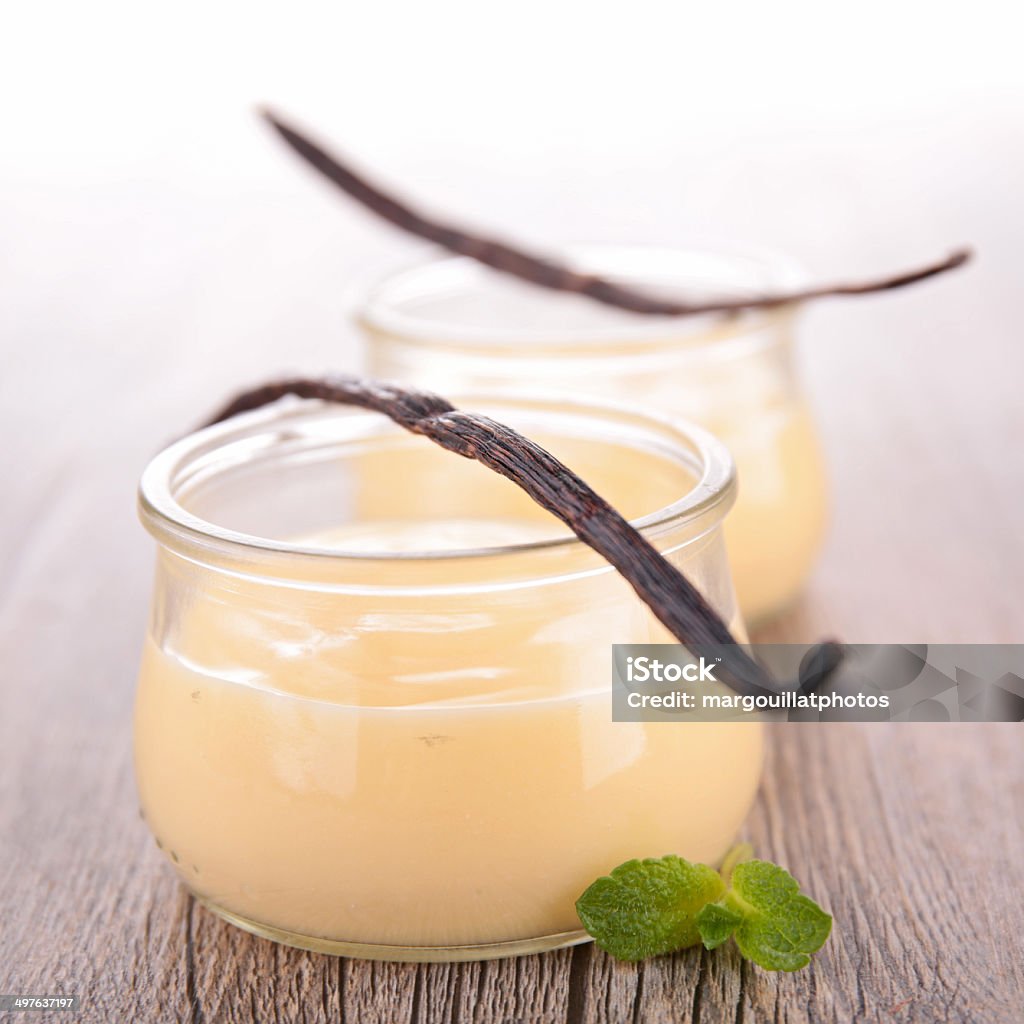 vanilla cream dessert Vanilla Stock Photo