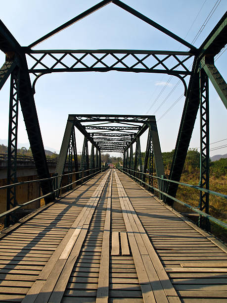 istock Rusty iron bridge in Mae hong son, Thailand 497637475