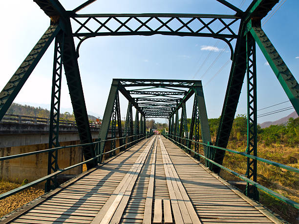istock Rusty iron bridge in Mae hong son, Thailand 497637657