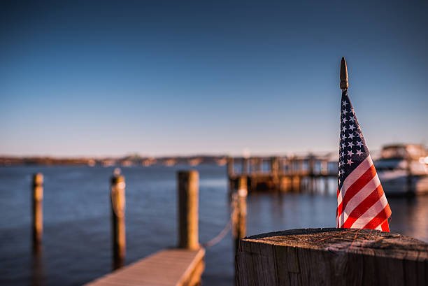 istock Sunny American Flag Riverside 497637684