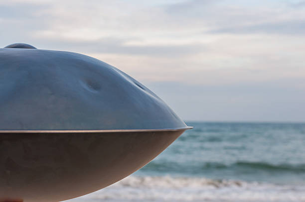 istock Relax music background. Hands percussion. The Hang or handpan with 497639098