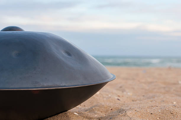 istock Relax music background. Hands percussion. The Hang or handpan with 497639110