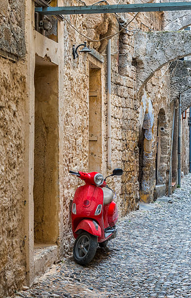 istock Medieval streets of Rhodes old town 497639236