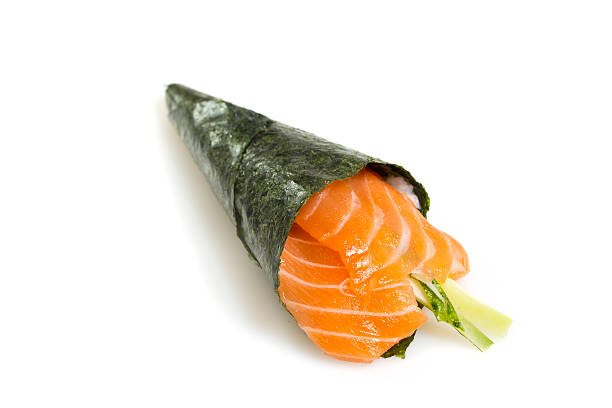 istock Sushi temaki isolated on white background 497639343