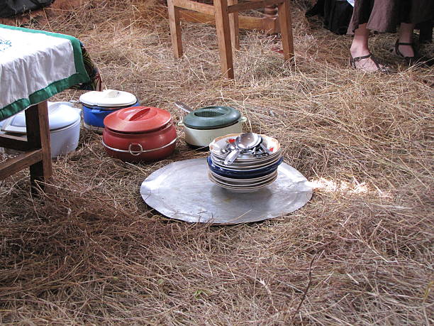istock African meal on hay with utensils 497639616