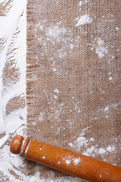 istock rolling pin on sackcloth and sprinkled flour 497640245