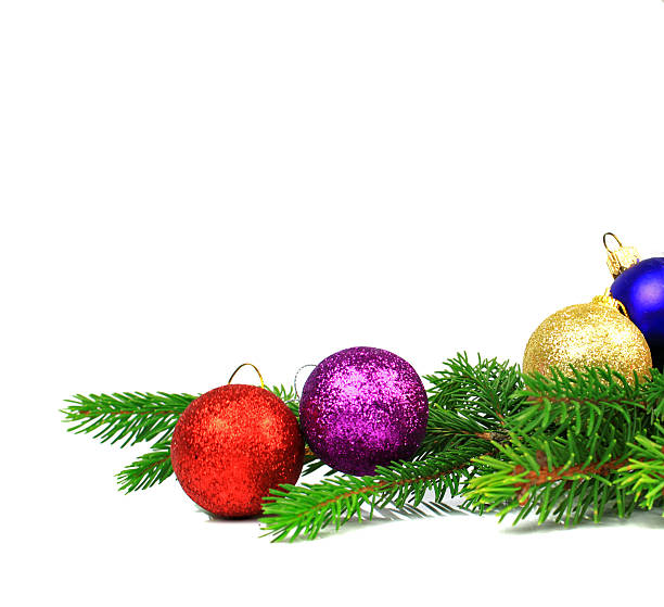 istock Composition of the Christmas decorations isolated on white 497641458