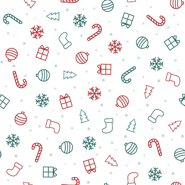 Christmas background.  seamless pattern with christmas icons Christmas background. Christmas seamless pattern with. Vector illustration christmas stocking background stock illustrations