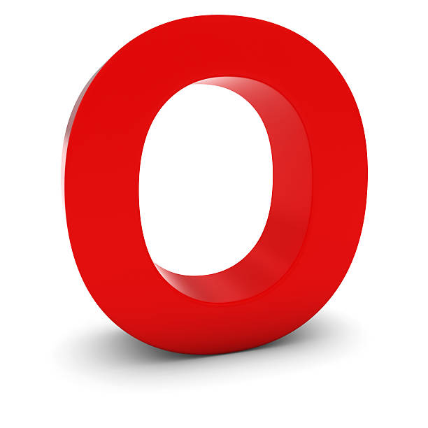 Red 3D Uppercase Letter O Isolated on white with shadows Red 3D Uppercase Letter O Isolated on white with shadows 3d red letter o stock pictures, royalty-free photos & images