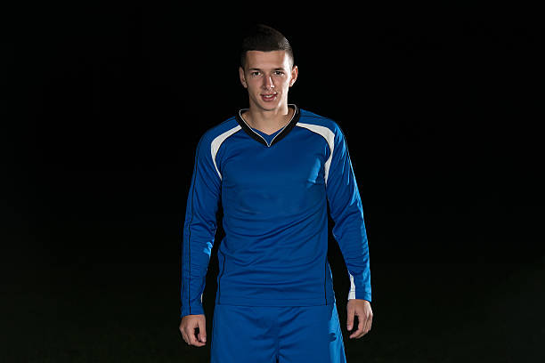 istock Soccer Player Standing Portrait 497652406