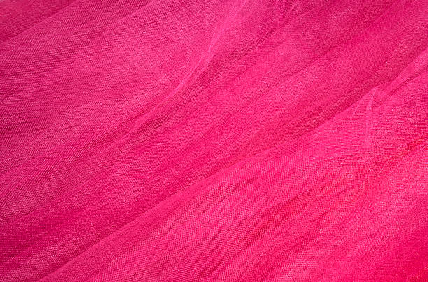 Colorful Tulle on Satin Fabric Background