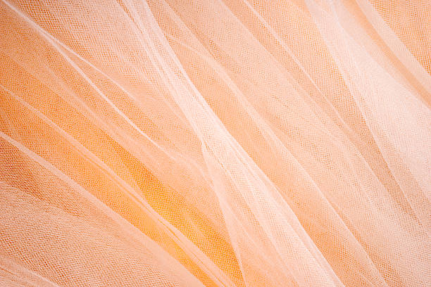 istock Colorful Tulle on Satin Fabric Background 497655062